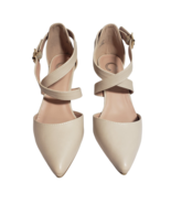 Journee Collection Womens Riva Nude Strappy Heels Pointed Toe Pumps Size... - £47.95 GBP