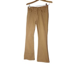 Nili Lotan Womens Size 00 Celia Flare Mid Rise Jean Tan Wide Leg - £69.04 GBP