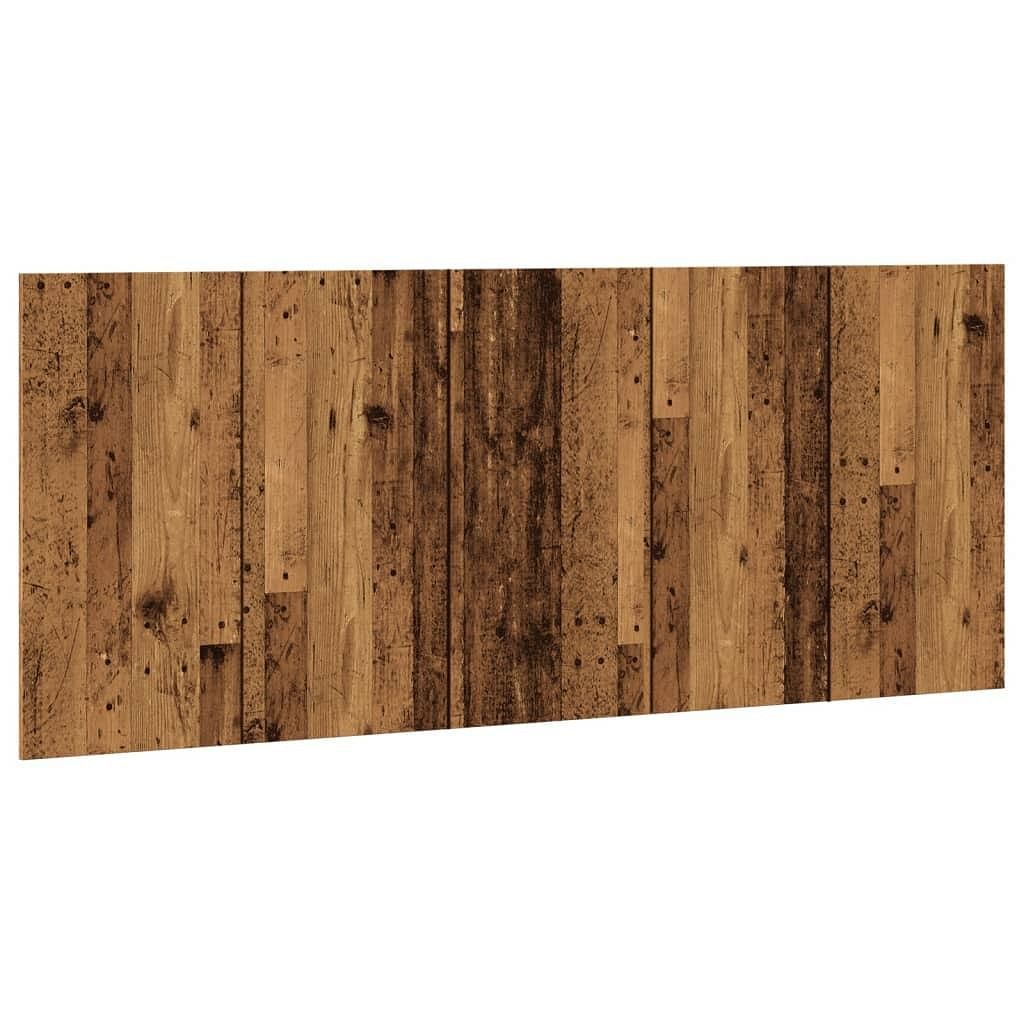 vidaXL Bed Headboard Old wood Engineered wood Double Fancy Inlays - $183.77