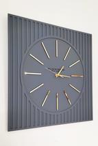 - Lines Effects Series Special Design Wall Clock - Anthracite &amp; Gold - 5... - £55.26 GBP