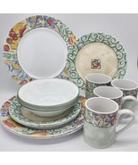 Corelle Watercolors 16-Pc Dinnerware Set 2000&#39;s - $4,226.88 MXN