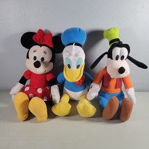 Disney Plush Lot Goofy Donald Duck and Minnie Mouse Kohls Cares 13 in to 14 in - £14.91 GBP