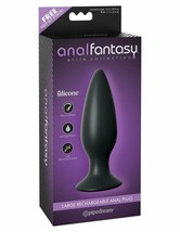 Pipedream, Large Black Vibrating Rechargeable Silicone Anal Plug | Waterproof... - £40.24 GBP