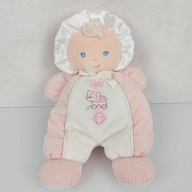 Prestige Pink White Baby Doll Plush Waffle Weave Elephant Satin Bonnet R... - £46.70 GBP