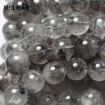 Natural Herkimer Diamond Himaenergy quartz 12-13mm 13-14mm 14-15mm smooth round  - £52.93 GBP