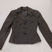 Georgiou Studio Woman’s Gray 3-Button Collar Wool Blend  Blazer Jacket Size 0 image 12