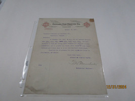 CHICAGO CAR HEATING CO  PATTERN RECIEPTS  JAN 31 1912 EPHEMERA SIGNED T ... - $85.00