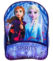 Disney Frozen 2 Elsa &amp; Anna Girls 16&quot; Full-Size Multi-Pocket School Backpack - £12.77 GBP