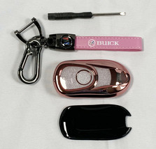 Buick Smart Keyless Entry Remote Key Fob Case Metallic Pink Leather Keychain - £18.11 GBP