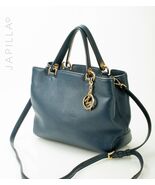 BLUE LEATHER MICHAEL KORS SATCHEL HANDBAG PURSE! - $122.76