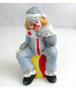 1986 Memphis Import Co. Hand Painted Porcelain Clown Bell 5.25&quot; Figurine - €8,48 EUR
