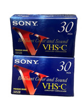 2 Sony VHS-C Premium Grade Camcorder Videocassette TC-30 VHGF 30min - £18.33 GBP