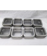 Lot Of (8) Square Tin Container With Window 2 1/4&quot; X 1&quot; - $461.80 MXN