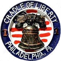 Cradle of Liberty Philadelphia PA Round Ceramic Fridge Magnet - £5.19 GBP