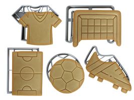 Soccer Football Cookie Cutter Set of 5 | Soccer Shoe | Soccer Field | Goal - £3.92 GBP+