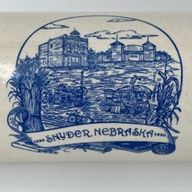 Snyder Nebraska Centennial Ceramic Rolling Pin 1890 1990 Farm House Decor  - $53.85