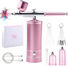 Cordless Airbrush Set Portable Rechargeable Airbrush Kit with Compressor Auto Ai - £37.88 GBP