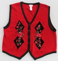 Koret Women&#39;s Knit Cardigan Sweater Vest Size XL Petite - £18.38 GBP