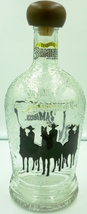 COLLECTIBLE EMPTY CLEAR GLASS LIQUOR BOTTLE 3 AMIGOS TEQUILA MEXICO - $6.00