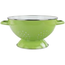 Reston Lloyd™ ~ 3 Quart ~ Enamel on Steel ~ Two-Toned ~ Lime &amp; White Col... - $37.40