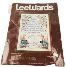NEW Vintage LeeWards Cross Stitch Kit Father In Heaven 48110 12x16 Fishi... - $20.82