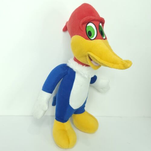 Toy Factory Walter Lantz Woody Woodpecker 15&quot; Plush Stuffed Animal Blue Red - $22.76