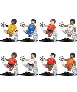 8pcs Football Players Ronaldo Lamine Yamal Gakpo Walker Minifigures Mini... - $27.55 CAD