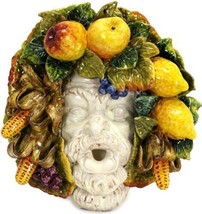 Mask Robbiana Of Prosperity The Harvest Corn Face Lemon Large Ceramic - £510.70 GBP
