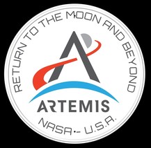 Nasa Space Logo Artemis Moon Shuttle Astronaut Garage Decor Round Metal Sign - £12.73 GBP
