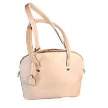Mellow World Structured Satchel Handbag W Removable Strap Beige Post Fee... - $24.74