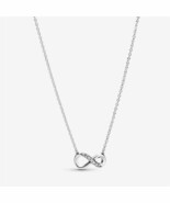 S925 Sterling Silver Sparkling Infinity Collier Necklace,Fit For Friends... - $28.70 CAD