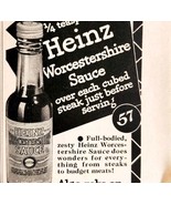 1947 Heinz Worcestershire Sauce Advertisement Condiments Food Steak DWPP20 - $28.05 CAD