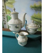 B&amp;G Bing &amp; Grondahl Kjobenhavn FLORAL FLUTE COFFEE SET 3 PCS CREAMER POT... - $223.73