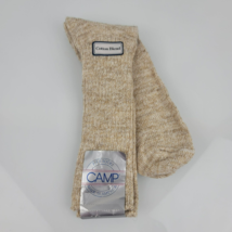 Camp Fine Socks Made in USA American Made Cotton Acrylic Soft Tan Beige ... - £27.45 GBP
