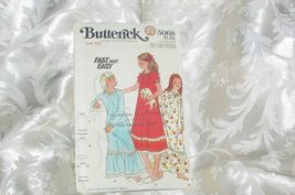 BUTTERICK 5068 girl's size 10 nightgown w/short or long sleeves (sew drwr) - $3.50