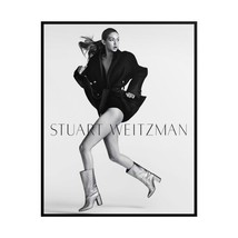 Fashion Model Gigi Hadid Black White Stuart Weitzman Campaign Rolled Pos... - $328.39 MXN+