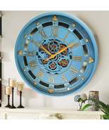 BELGIUM LINE WALL CLOCK ROUND 26 INCH BLUE - $254.99