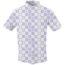 Swingjuice men&#39;s golf smile face polo shirt Ivory - $38.00