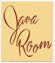 Java Room Menu Breakfast Fountain Specialties Sandwiches 1950&#39;s - £22.29 GBP