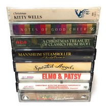 Christmas Music Cassette Tape Lot Mannheim Steamroller Kitty Wells Elmo Patsy + - £6.20 GBP