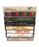 Christmas Music Cassette Tape Lot Mannheim Steamroller Kitty Wells Elmo ... - $7.91