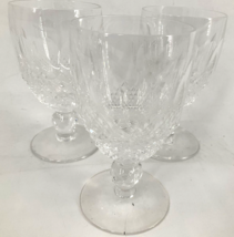 Waterford Crystal Colleen Short Stem 4-3/4 Inch Claret Wine Goblet Glass Set 3 - £74.97 GBP