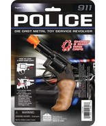8 Ring Shot Cap Gun Police Die cast metal toy service revolver - $411.21 MXN