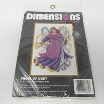 Dimensions ANGEL OF LIGHT Counted Cross Stitch Kit NEW 1994 5&quot; x 7&quot; Purp... - $8.99