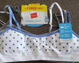 Three (3) Hanes Girls&#39; Bras Adjustable Straps with Modesty Pads Small 6-... - £11.76 GBP