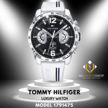 Tommy Hilfiger Men’s Quartz Silicone Strap Black Dial 46mm Watch 1791475 - £97.19 GBP