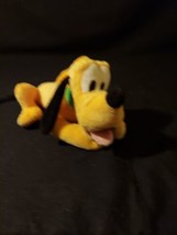 Disney Store Pluto Dog Laying Down Beanie Plush 8&quot; Soft Stuffed Animal Toy - £10.05 GBP