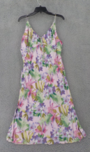 Island Scent Womens Dress Sz L Floral Adjustable Spaghetti Strap Empire Waist - £15.68 GBP