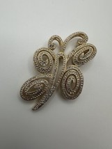 NADRI Gold Crystal Butterfly Brooch 6cm BB11 - £37.89 GBP