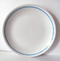 Vintage STERLING China Dinner Plate Dish 9.5&quot; White w Aqua Ring MARKED 0... - £20.93 GBP